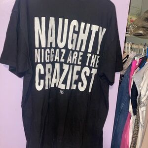 a vintage Naughty by Nature "Naughty nias are the craziest 
"T-shirt 
size xL